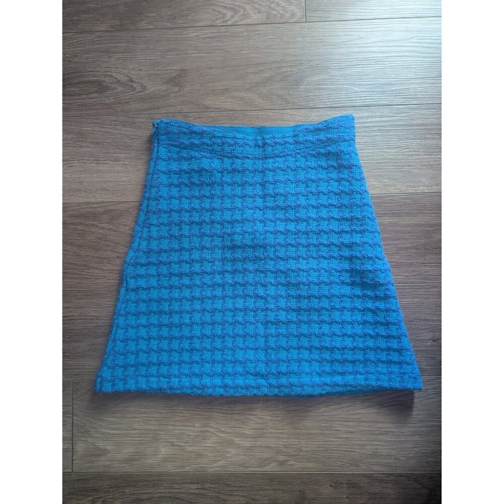 Sandro | Riviere Tweed Mini Skirt In Azure Blue - Picture 5 of 13